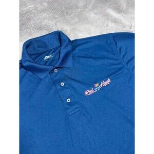 Paragon Reel Hawk Polo Shirt Men XL Blue University of Kansas Prepp
